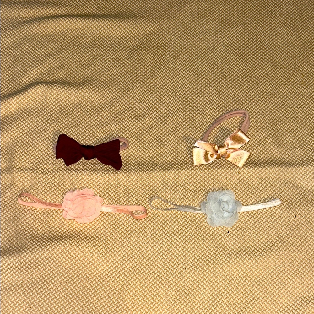 Elegant Kids Hair Accessories Set - Red, Gold, Pink, White